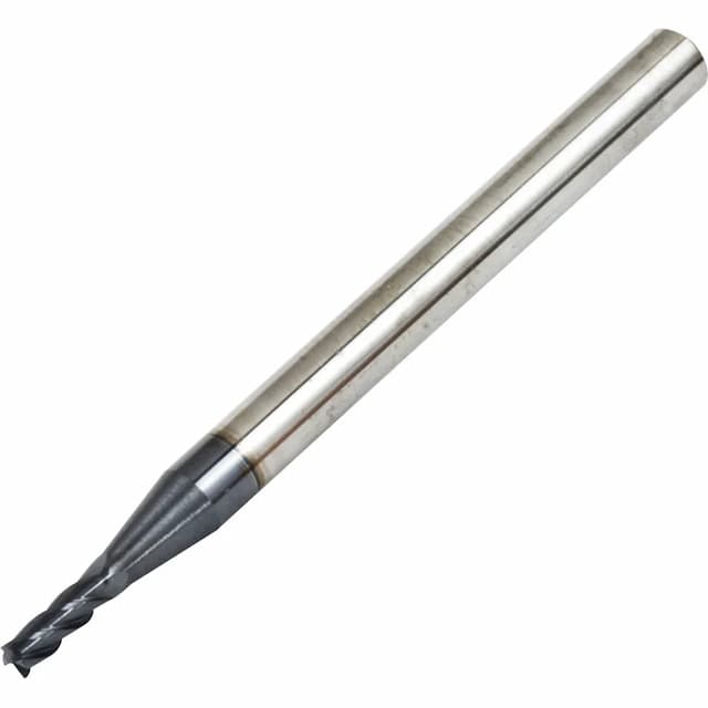 Square Carbide End Mill, 1 mm Diameter, 4 Flutes, 45 HRC